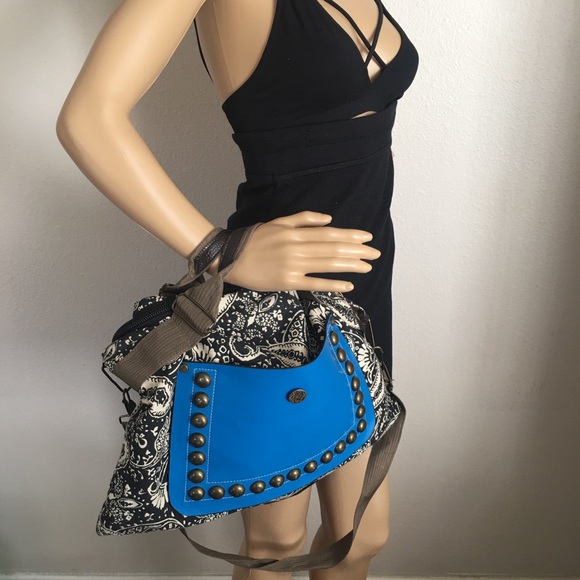 Focus Baby Vegan Leather & Canvas Hobo bag NWOT - Picture 13 of 16